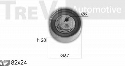 TREVI AUTOMOTIVE kd1302 -  Комплект ремня ГРМ
